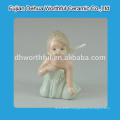 Hot selling ceramic angel ornaments,decorative angel statue for custom